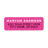 ピンクスタイリッシュのビジネス名差出人住所ラベル ラベル (正面)