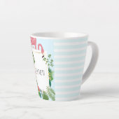 ピンクスタイリッシュのフラミンゴと熱帯葉の カフェラテマグ (右アングル)