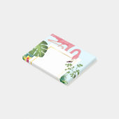 ピンクスタイリッシュのフラミンゴと熱帯葉の ポストイット (アングル)