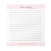 ピンクスタイリッシュのミニマリストが並ぶ ノートパッド (正面)