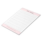 ピンクスタイリッシュのミニマリストが並ぶ ノートパッド (アングル)
