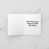 ピンクスタイリッシュのレザーが40歳の誕生日に輝く カード (内部)