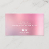 ピンクスタイリッシュのローズ金ゴールドグリッターがヘア&化粧 名刺 (裏面)