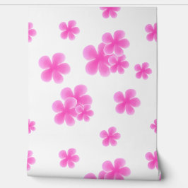 ピンクスタイリッシュの水彩花の皮とスティック 壁紙