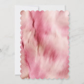 ピンクスタイリッシュの金ゴールド白い動物の赤ちゃんシャワー 招待状 (裏面)