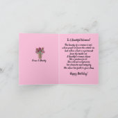 ピンクスタイリッシュアフリカ系アメリカ人女性聖なる書物、 経典車 カード (内部)