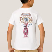 ピンクスタイリッシュウサギデザインユニーク – および予測できな Tシャツ (裏面)