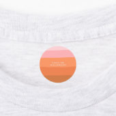 ピンクスタイリッシュオレンジ色の抽象芸術ストライプパーソナライズされた ラベル (貼付)