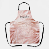 ピンクスタイリッシュガーリーローズ金ゴールドゼブラグラムグリッツ エプロン (正面)