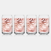 ピンクスタイリッシュガーリーローズ金ゴールドゼブラグラムグリッツ ガラス缶 (右)