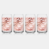 ピンクスタイリッシュガーリーローズ金ゴールドゼブラグラムグリッツ ガラス缶 (左)