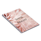 ピンクスタイリッシュガーリーローズ金ゴールドゼブラグラムグリッツ ノートブック (右側)