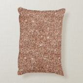 ピンクスタイリッシュガーリーローズ金ゴールドレオパード・グリッツ アクセントクッション (裏面(縦))