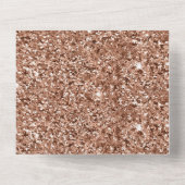 ピンクスタイリッシュガーリーローズ金ゴールドレオパード・グリッツ オールインワン招待状 (裏面)