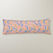 ピンクスタイリッシュクかわいらしブルー抽象芸術模様敷物 ボディピロー (裏面)