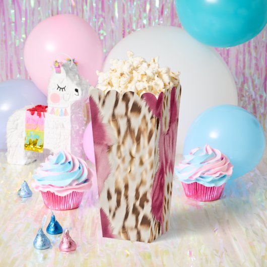 ピンクスタイリッシュクガーリーホワイト金ゴールドゼブラ誕生日 フェイバーボックス (パーティー)