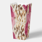 ピンクスタイリッシュクガーリーホワイト金ゴールドゼブラ誕生日 フェイバーボックス (正面)