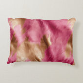 ピンクスタイリッシュクガーリーホワイト金ゴールドゼブラ アクセントクッション (裏面)