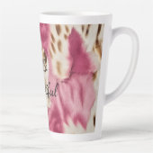 ピンクスタイリッシュクガーリーホワイト金ゴールドゼブラ カフェラテマグ (右)