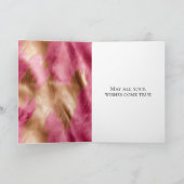 ピンクスタイリッシュクガーリーホワイト金ゴールドゼブラ カード (内部)