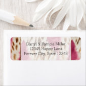 ピンクスタイリッシュクガーリーホワイト金ゴールドゼブラ ラベル (インサイチュ)