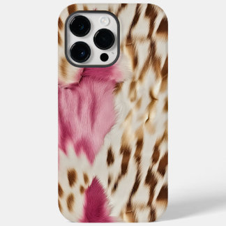ピンクスタイリッシュクガーリーホワイト金ゴールドゼブラ Case-Mate iPhone 14 PRO MAXケース