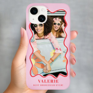 ピンクスタイリッシュクガーリーレッド波 Case-Mate iPhone 14ケース