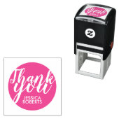 ピンクスタイリッシュクモダンサンキュー自己インクスタンプ セルフインキングスタンプ (インサイチュ)