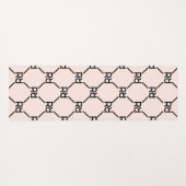 ピンクスタイリッシュクモダンラグジュリーガーリーモノグラムイニシャル ヨガマット (裏面(横))