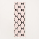 ピンクスタイリッシュクモダンラグジュリーガーリーモノグラムイニシャル ヨガマット (正面)