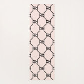 ピンクスタイリッシュクモダンラグジュリーガーリーモノグラムイニシャル ヨガマット (裏面)