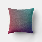 ピンクスタイリッシュグラデーションパープルティール(緑がかった色) クッション (裏面)
