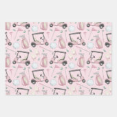 ピンクスタイリッシュゴフェミニンルフデザイン ラッピングペーパーシート (正面3)