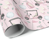 ピンクスタイリッシュゴフェミニンルフデザイン ラッピングペーパー (ロールコーナー)