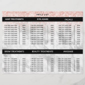 ピンクスタイリッシュサロンスパ価格表 チラシ (正面)