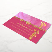 ピンクスタイリッシュスウィート16招待状 箔招待状 (回転した状態)