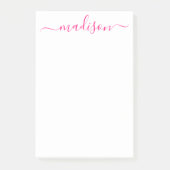 ピンクスタイリッシュタイポグラフィスクリプト先生名 ポストイット (正面)