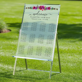 ピンクスタイリッシュパープルの水結婚彩座席 アクリルサイン