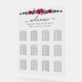 ピンクスタイリッシュパープルの水結婚彩座席 アクリルサイン (傾斜)