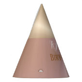 ピンクスタイリッシュパールセントバースデーパーティーハット パーティーハット (左)