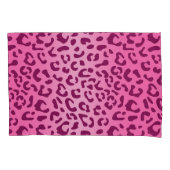 ピンクスタイリッシュヒョウ柄 枕カバー (正面左)