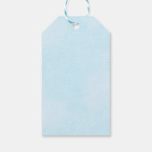 ピンクスタイリッシュフラミンゴ&トロピカル葉サンキュー ギフトタグ (裏面)