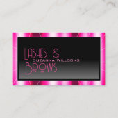 ピンクスタイリッシュフレームブラックグラディエントシックとロゴ 名刺 (正面)