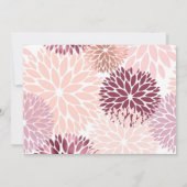 ピンクスタイリッシュフローラブライダルシャワー 招待状 (裏面)