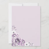 ピンクスタイリッシュフローラ結婚ズ 招待状 (裏面)