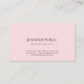 ピンクスタイリッシュミニマルプロフェッショナルモダンかわいらし 名刺 (裏面)