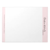ピンクスタイリッシュミニマル ノートパッド (正面)