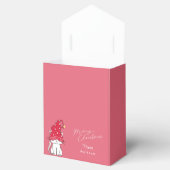 ピンクスタイリッシュメリークリスマスモダンかわいい猫 フェイバーボックス (オープン)