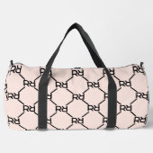 ピンクスタイリッシュモノグラムネームガールズラグジュアリー ダッフルバッグ (正面)