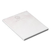 ピンクスタイリッシュ大理石モノグラム ノートパッド (アングル)